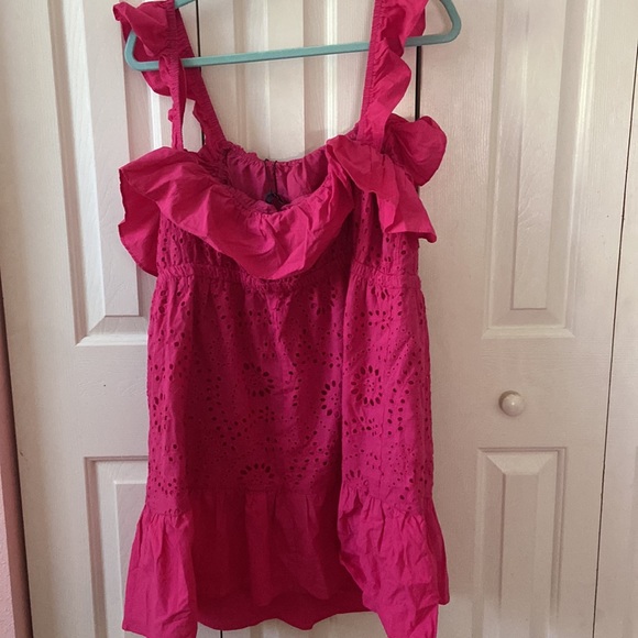 Cider Plus Size Pink Eyelet Dress NWT - Picture 6 of 7